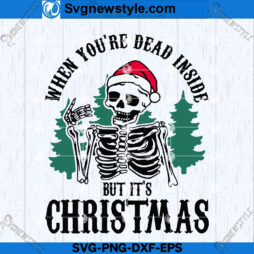 Skeleton Christmas Decor SVG