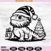 Santa Hat Bearded Dragon SVG