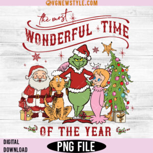 Christmas Grinch Wonderful Time PNG