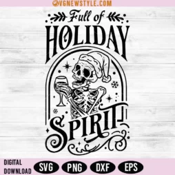 Holiday Season Spirit Skull SVG