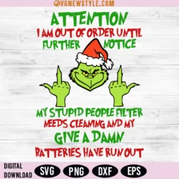 Grinch Out of Order SVG