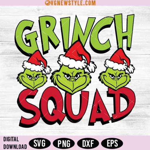 Grinch Squad SVG File