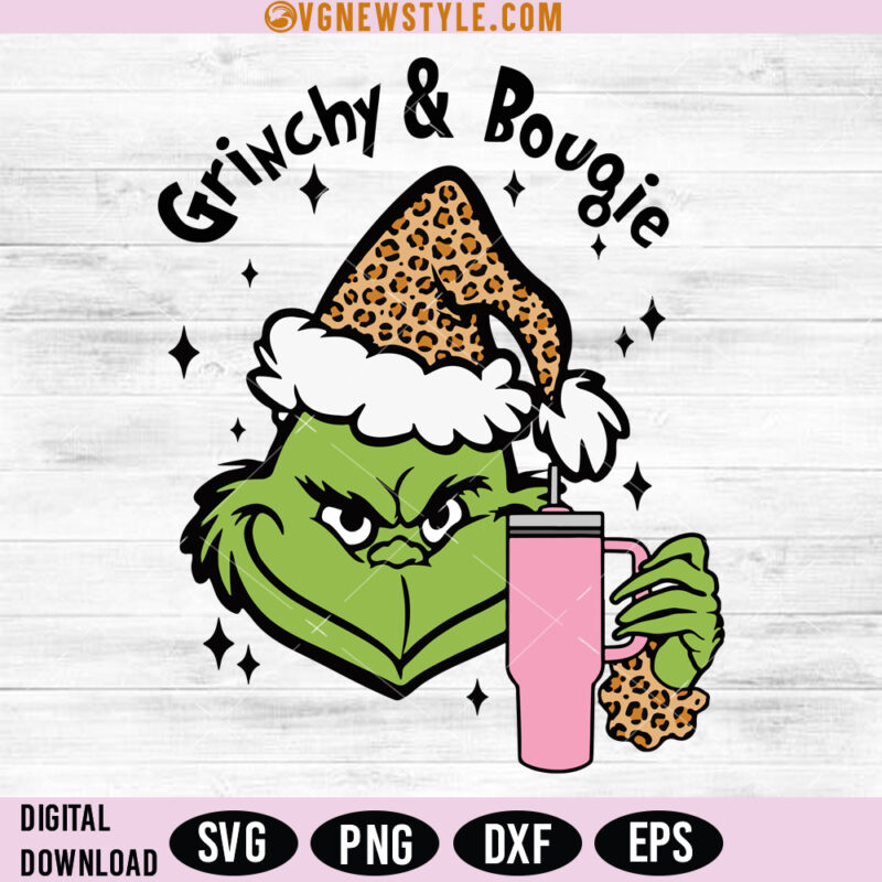 Grinchy Bougie Character Svg Bougie Grinch Svg Digital Download