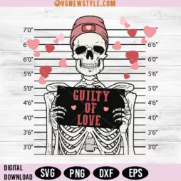 Guilty Of Love Skeleton SVG