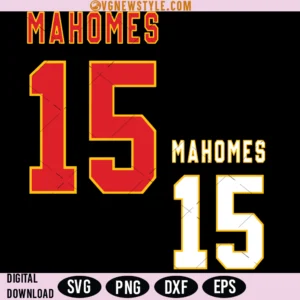 Mahomes Football Jersey SVG