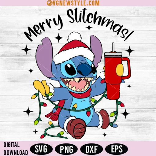 Stitchmas Cartoon SVG