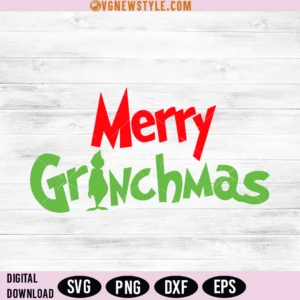 Merry Grinchmas SVG PNG, Grinch Christmas SVG, Instant Download