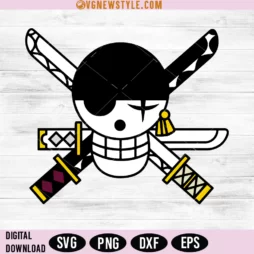 One Piece Zoro Roronoa SVG, PNG, DXF, Digital Download