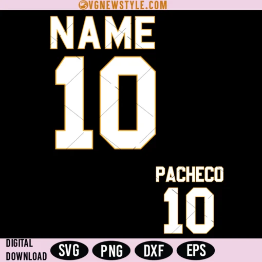 Custom Name Football Player SVG