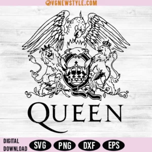 Queen SVG, Royal Queen Vector, PNG, DXF, Instant Download