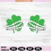 Shamrock Hand Skeleton Svg