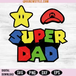 Mario-Inspired Father SVG
