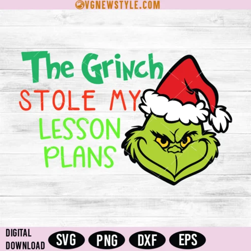 Grinch Teacher SVG