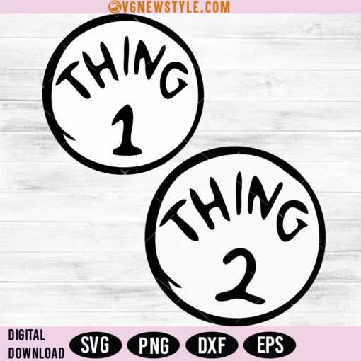 Thing 1 and Thing 2 Layered SVG
