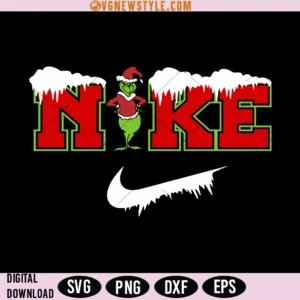 Vintage Grinch Christmas SVG, Nike Grinch SVG, PNG, Instant Download