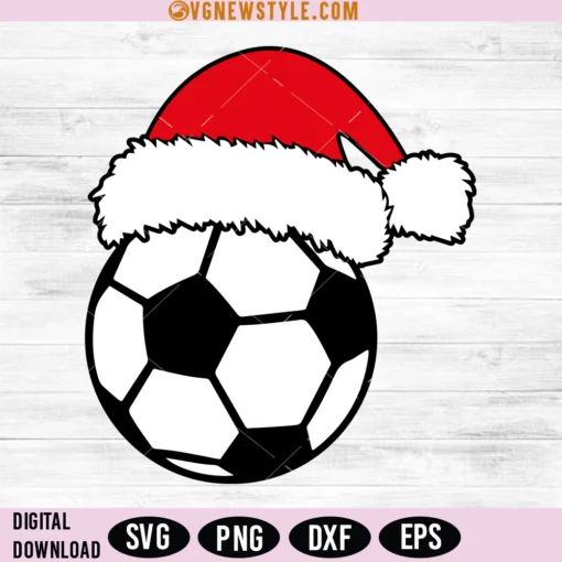 Soccer Santa Hat SVG