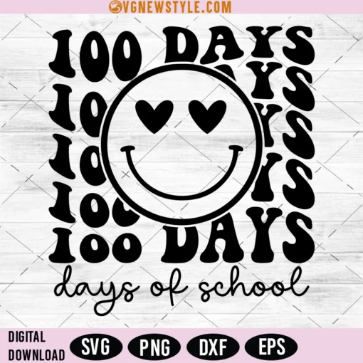 100 Days of School Svg designs