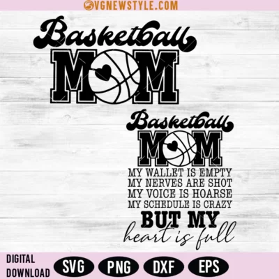 Basketball Mom My Wallet is Empty Svg