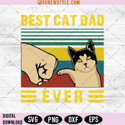 Best Cat Dad Fathers Day Svg
