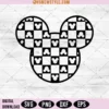 Mickey Mouse with checkered Svg