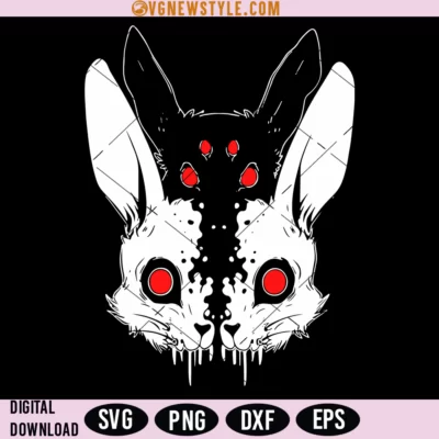 Creepy Cute Rabbit Svg