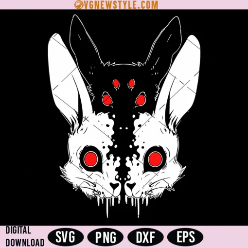 Creepy Cute Rabbit Svg