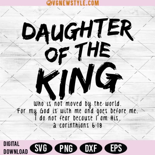 Daughter Of The King Svg