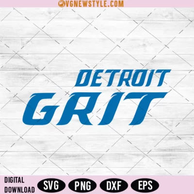 Detroit Grit Football Svg