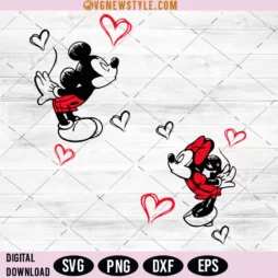 Disney Mickey Minnie Love Valentine Svg