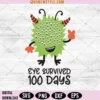 Eye Survived 100 Days Svg