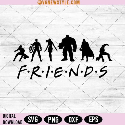 Friends Avengers Svg