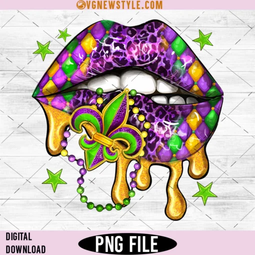 Mardi Gras lips Png