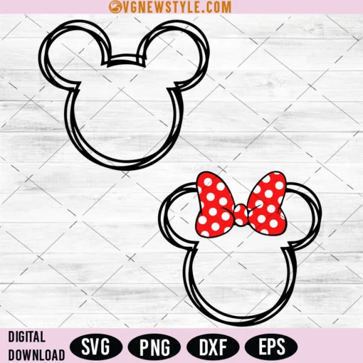 Mickey-Minnie Mouse Svg