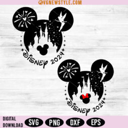 Mickey Ears Tinker Bell Castle Svg