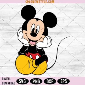 Mickey Mouse Sitting Svg