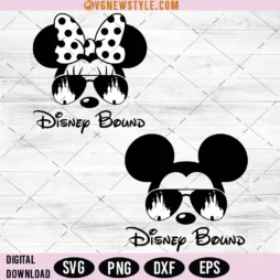 Mickey and Minnie Mouse Svg