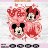 Mickey and Minnie Valentines Svg Png