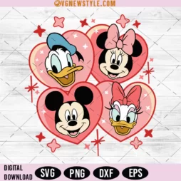 Mickey and Pals Valentines Svg