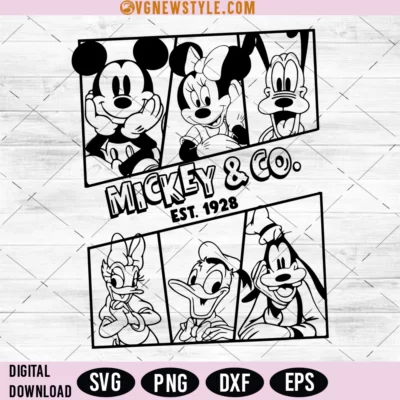 Mickeyy & Co Est Svg