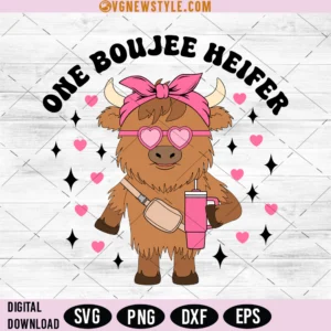 Highland Cow Belt Bag Design SVG