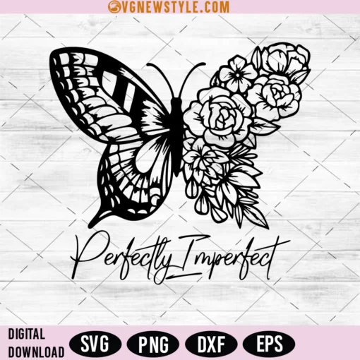 Perfectly imperfect doodle buttefly Svg