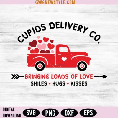 Red Truck Valentine SVG