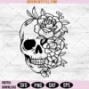 Skull flower Svg