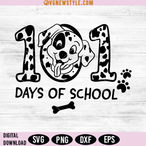 101 Days of School Svg Png