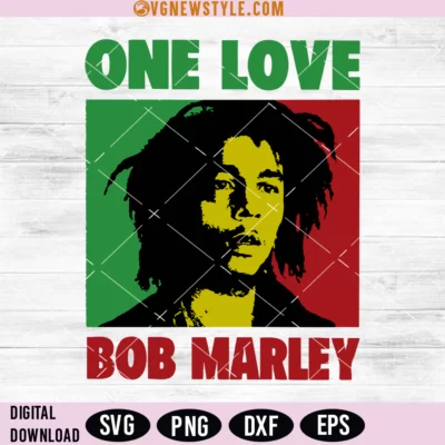Bob Marley Svg One Love, Png, Dxf, Eps, Digital download 4 Bob Marley Svg One Love