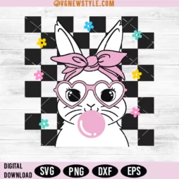Bunny with Glasses Svg