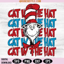 Cat In Hat Dr Suess Svg