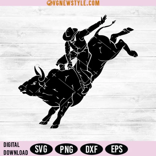 Cowboy Doing Rodeo Svg