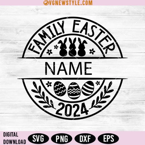 Family Easter 2024 Svg