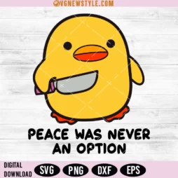 Funny Duck With A Knife Svg